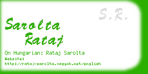 sarolta rataj business card